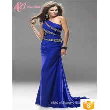 Suzhou Mulheres Roxo Amarelo Vermelho Azul Sexy One Shoulder Plus Size Mermaid Evening Dress Crystal